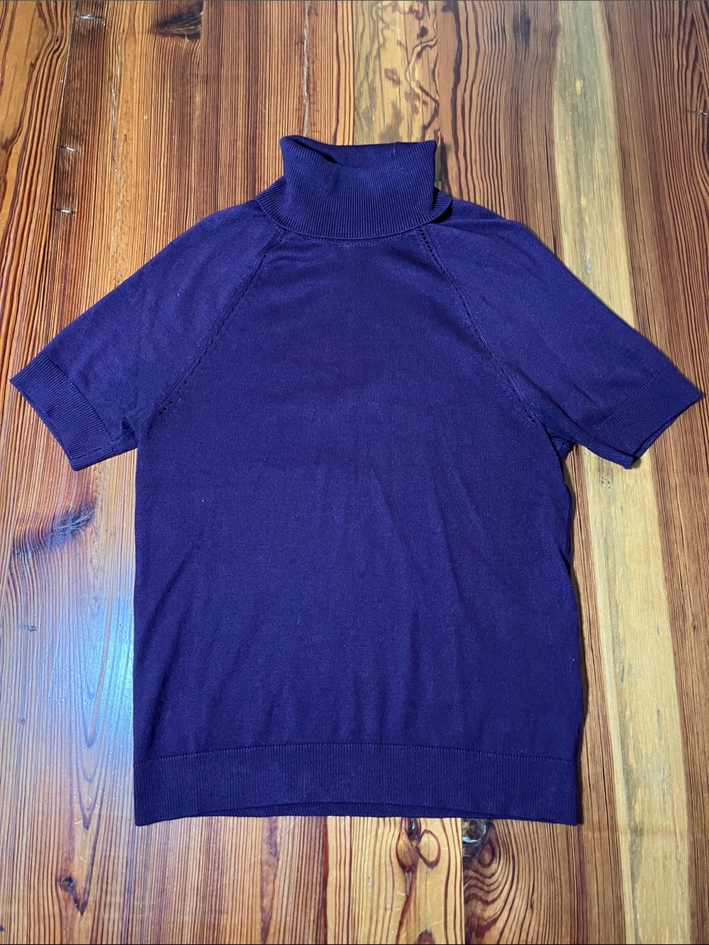 Tahari Short- Sleeve Turtleneck Sweater, Size XS